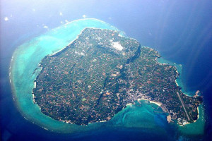 与論島の航空写真（wikipediaより）